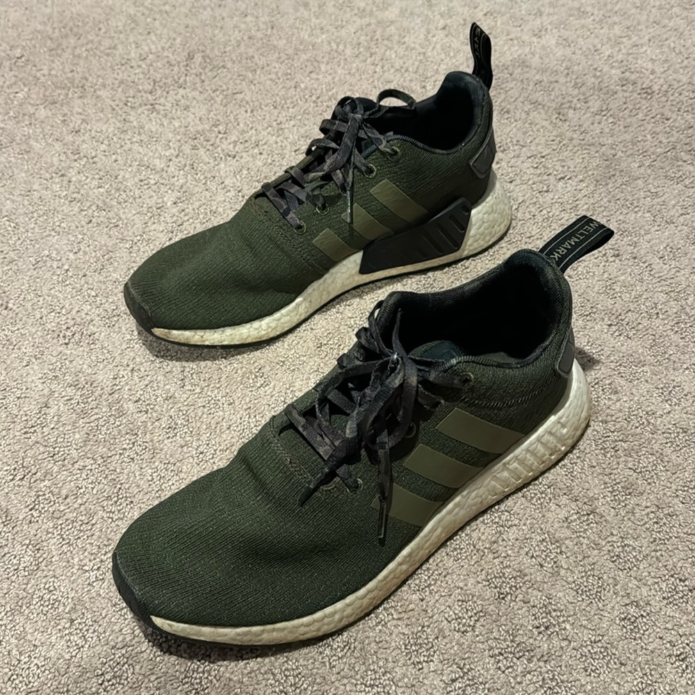 Adidas NMD Boost Mens 10 Olive Green Camo